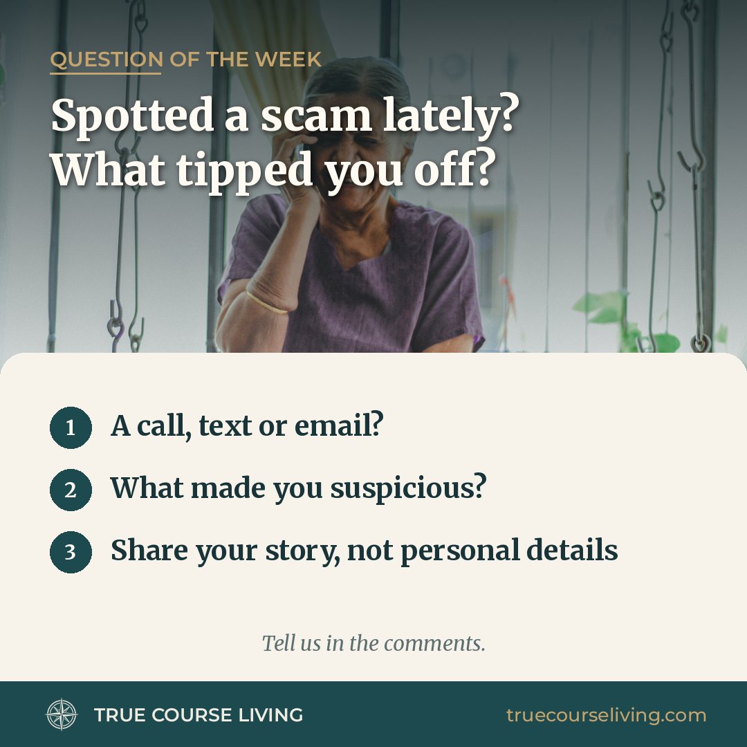 Tip card: Question of the Week: Spotted a Scam Lately?