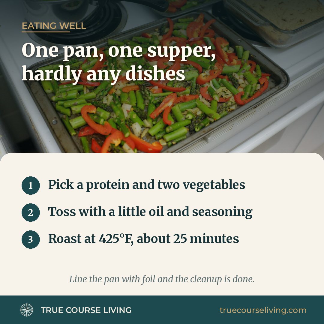 Tip card: One Pan, One Supper: Easy Sheet-Pan Meals for One or Two
